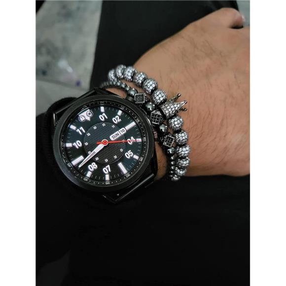 Imperial Crown King Mens Bracelet Pave CZ Gold Bracelets for Men Luxury Charm - Picture 2 of 5